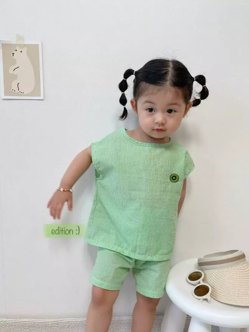 Edition - Korean Children Fashion - #designkidswear - Fruit Jijimi Top Bottom Set