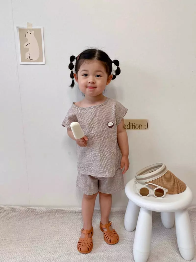 Edition - Korean Children Fashion - #fashionkids - Fruit Jijimi Top Bottom Set - 3