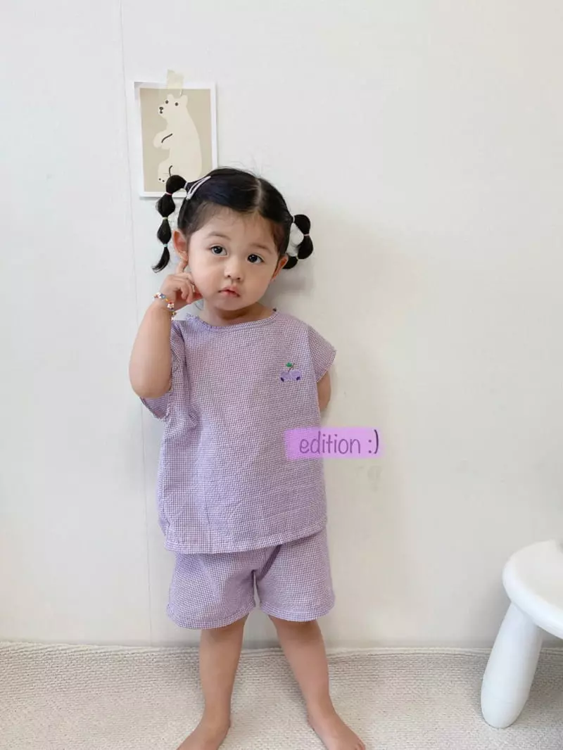 Edition - Korean Children Fashion - #kidsstore - Fruit Jijimi Top Bottom Set - 5