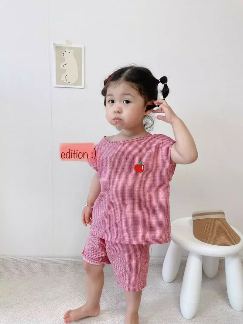 Edition - Korean Children Fashion - #magicofchildhood - Fruit Jijimi Top Bottom Set - 9
