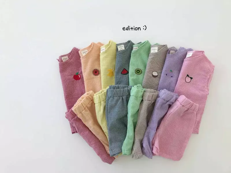 Edition - Korean Children Fashion - #todddlerfashion - Fruit Jijimi Top Bottom Set - 12