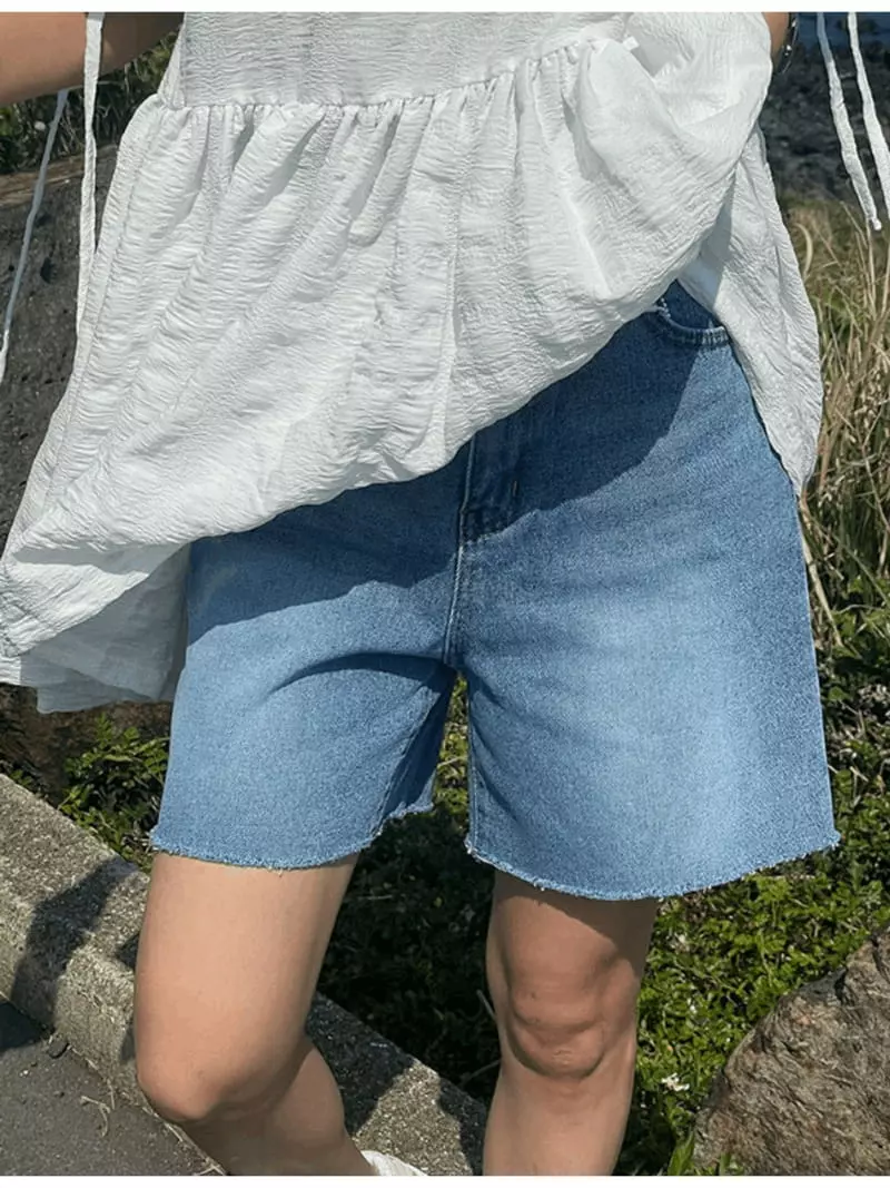 Enten - Korean Women Fashion - #momslook - 113 Denim Shorts - 3
