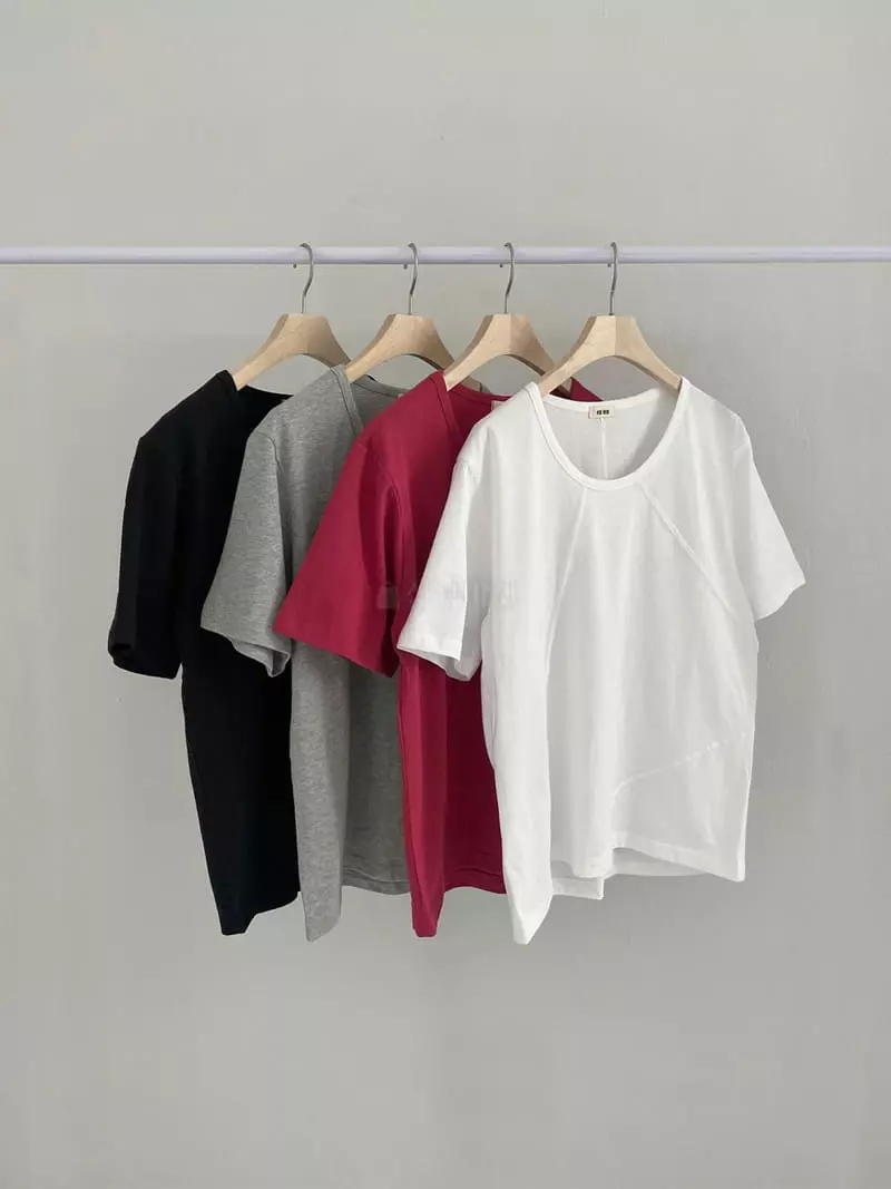 Enten - Korean Women Fashion - #momslook - Cut Out Tee - 2