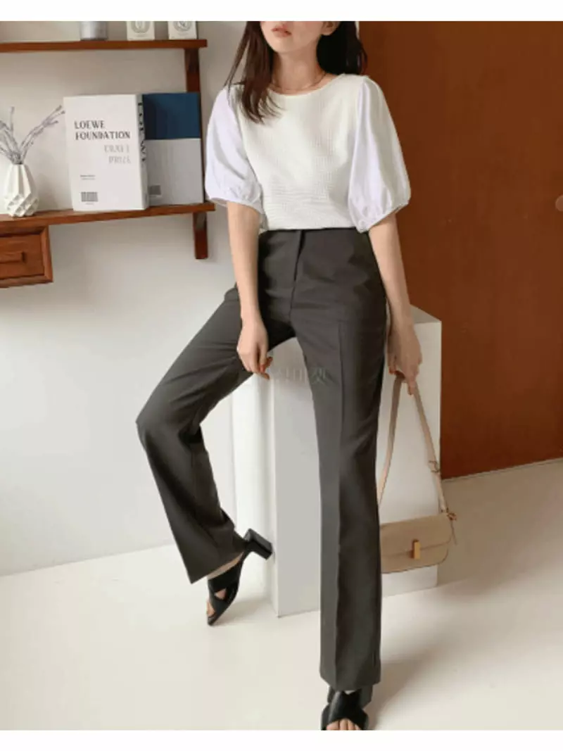 Enten - Korean Women Fashion - #pursuepretty - Olive Pants - 3