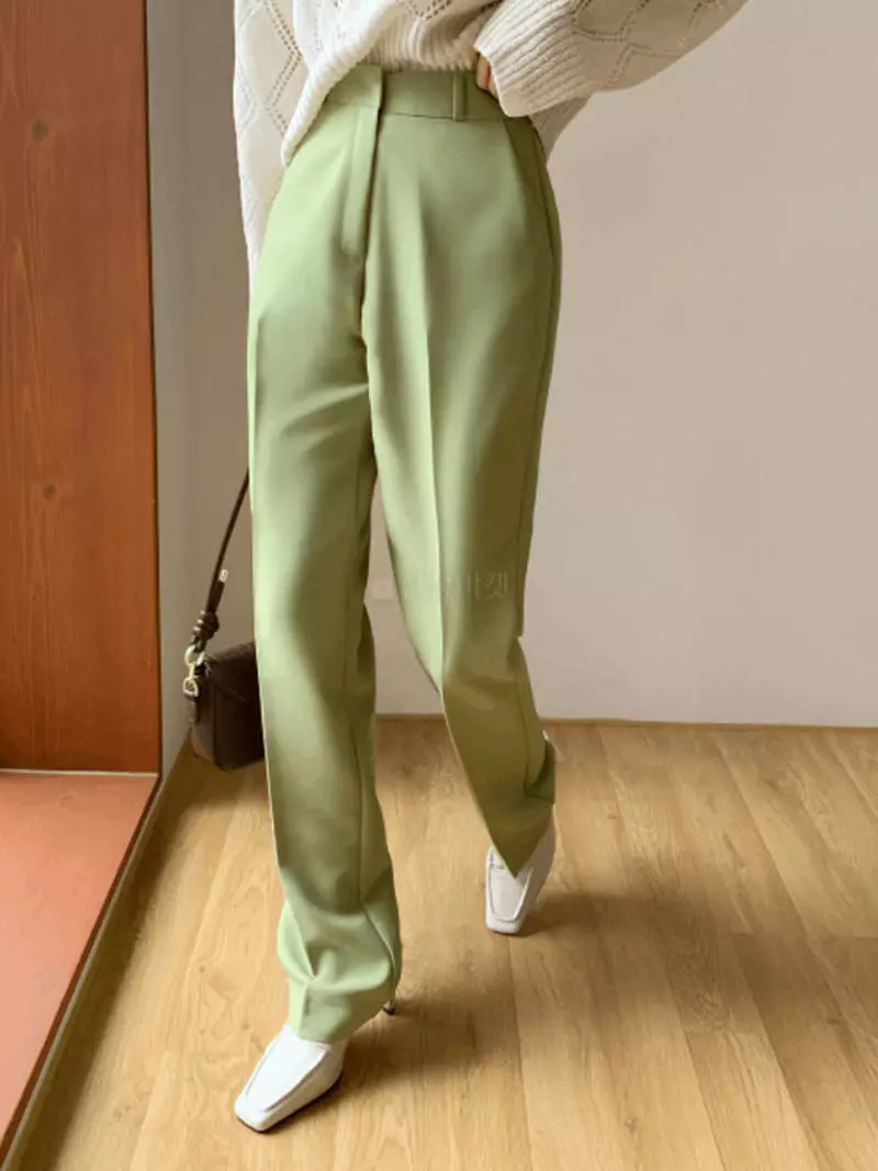 Enten - Korean Women Fashion - #vintageinspired - Olive Pants