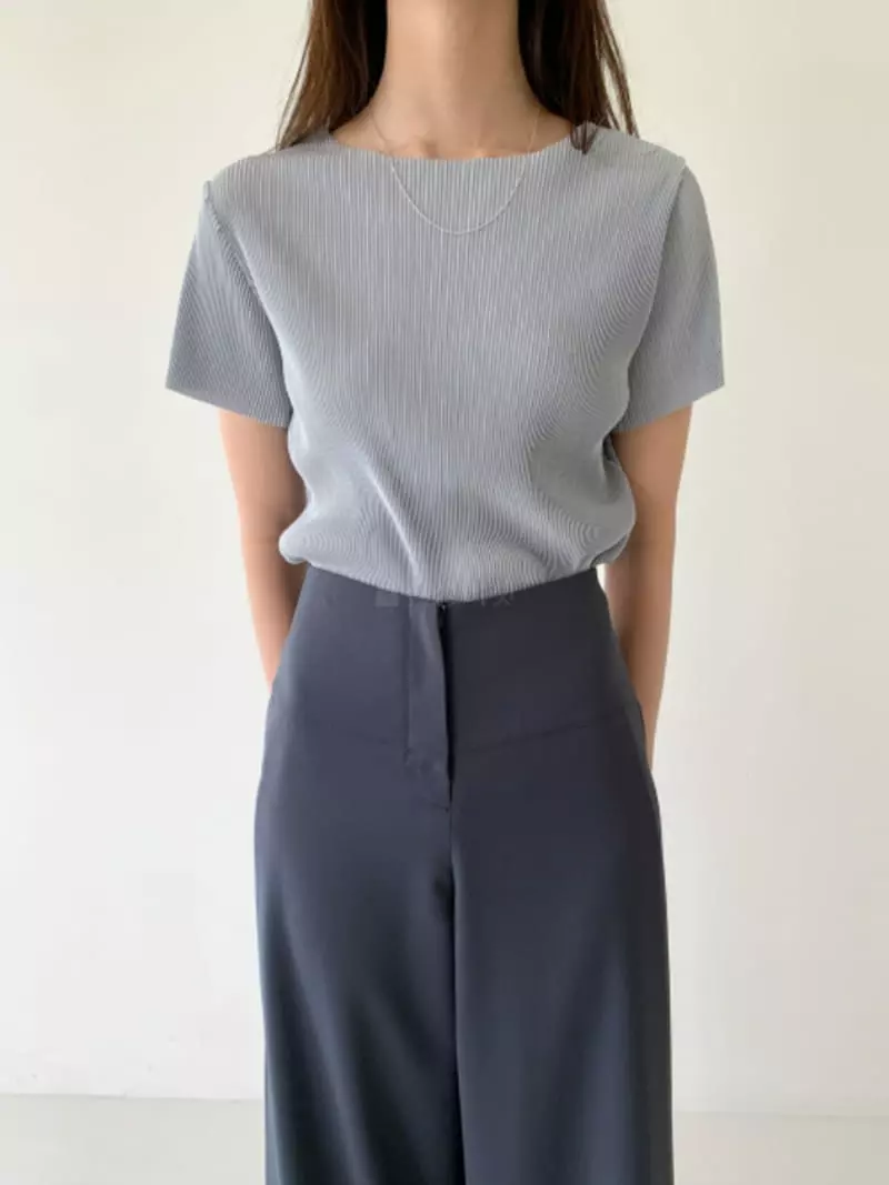 Enten - Korean Women Fashion - #womensfashion - Pleats Tee - 6