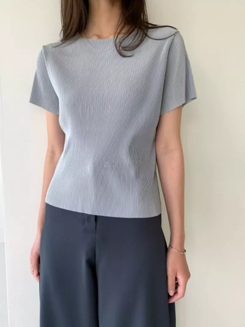 Enten - Korean Women Fashion - #womensfashion - Pleats Tee - 8
