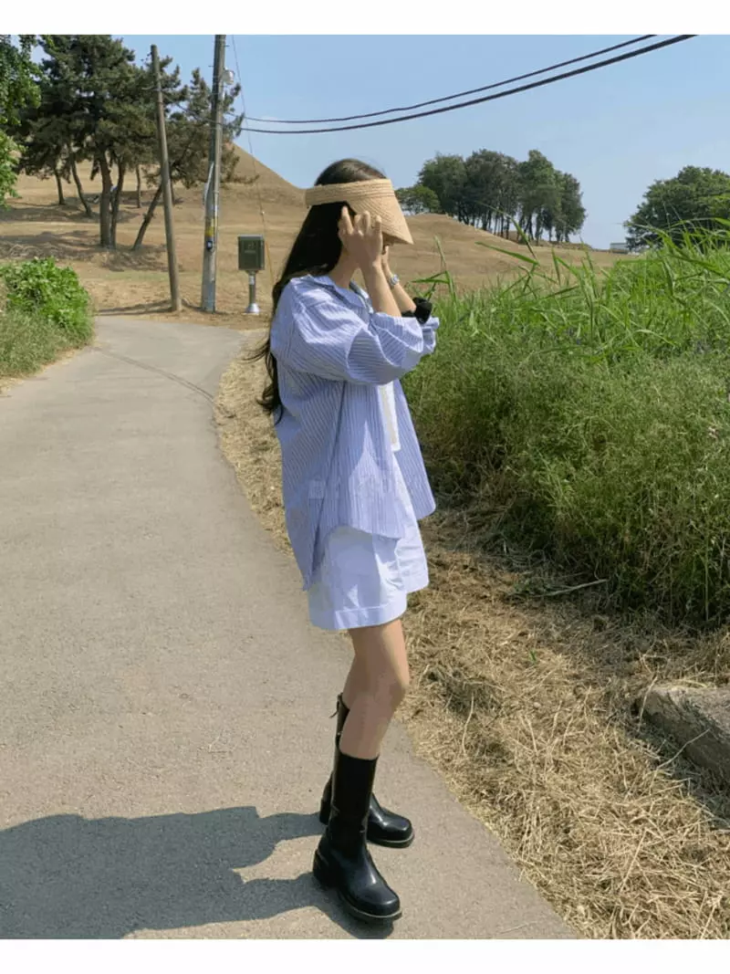 Enten - Korean Women Fashion - #womensfashion - Cream Stripes Shirt