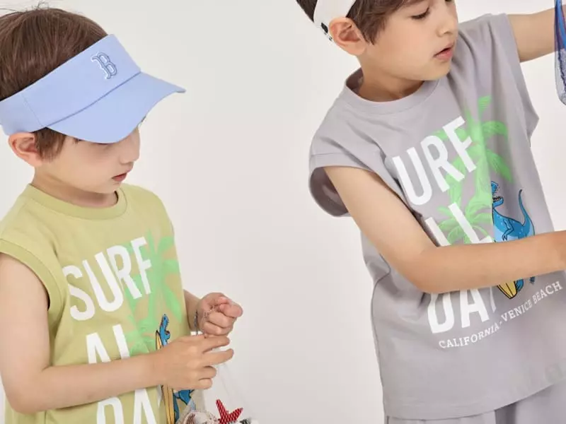 Fashion King - Korean Children Fashion - #childofig - Surf Day Sleeveless Bottom Set - 6