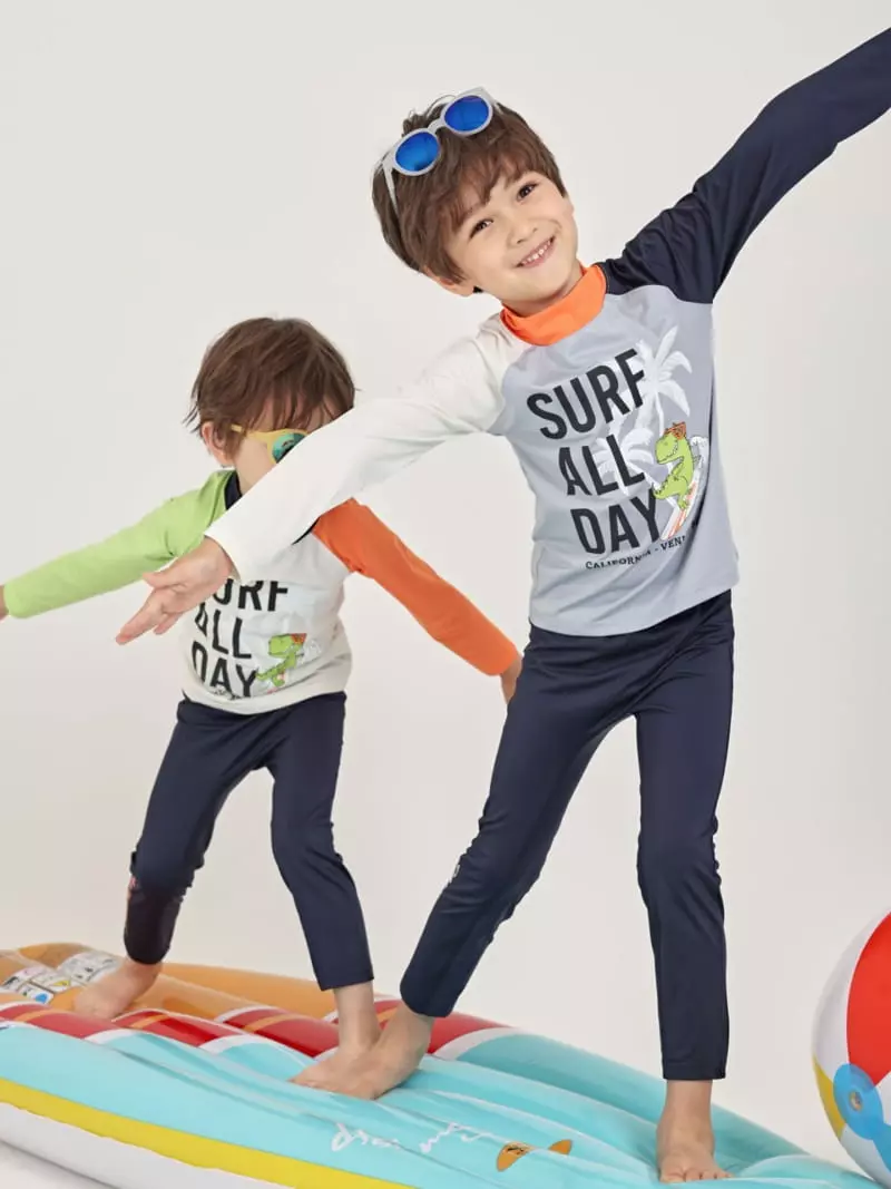 Fashion King - Korean Children Fashion - #minifashionista - Surf Day Rashguard Set - 2