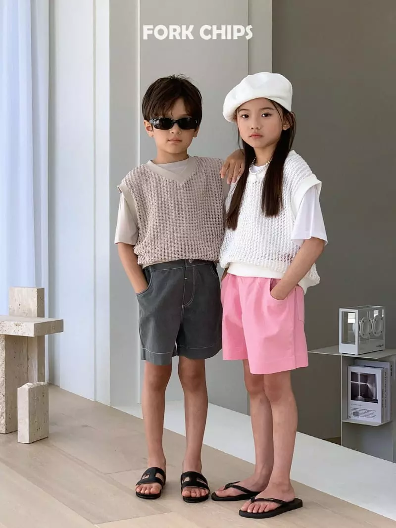 Fork Chips - Korean Children Fashion - #Kfashion4kids - Herry Pigment Shorts - 9