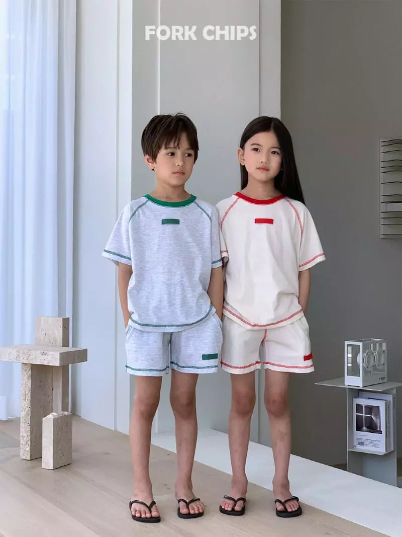 Fork Chips - Korean Children Fashion - #childofig - Baroc Top Bottom Set - 5