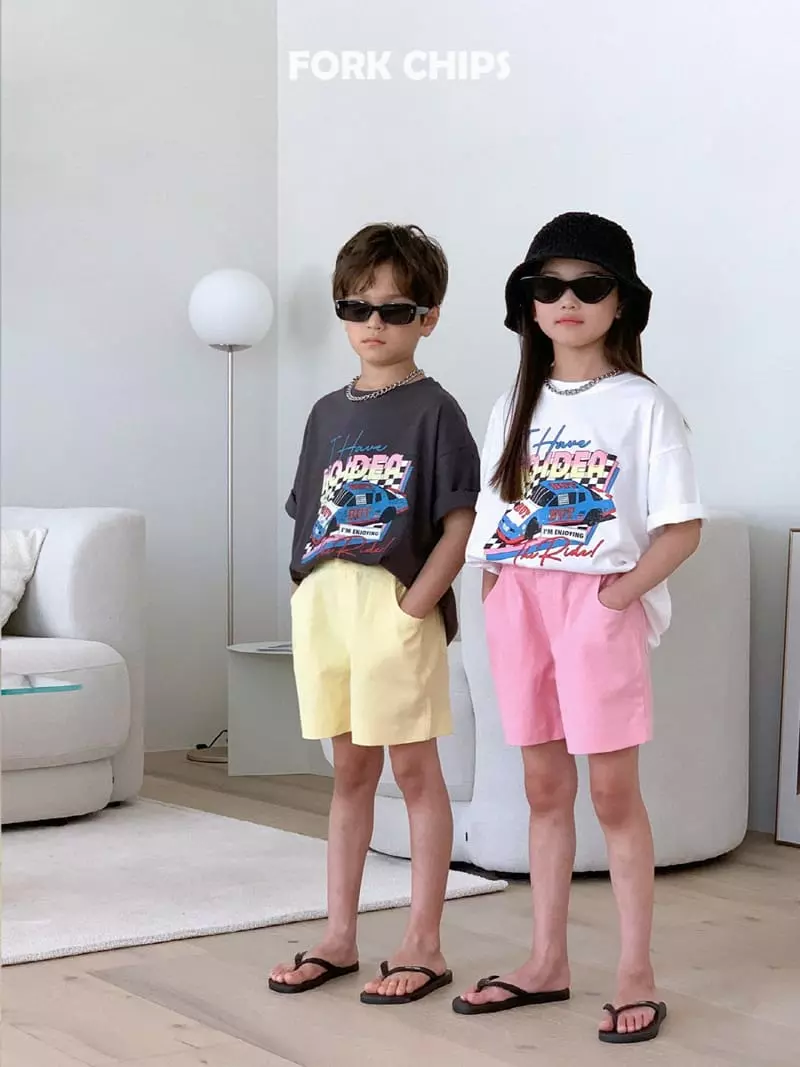 Fork Chips - Korean Children Fashion - #childrensboutique - Herry Pigment Shorts - 2