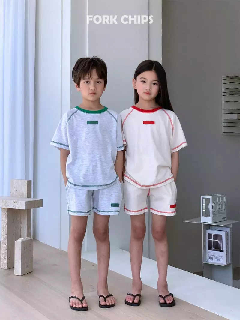 Fork Chips - Korean Children Fashion - #designkidswear - Baroc Top Bottom Set - 7