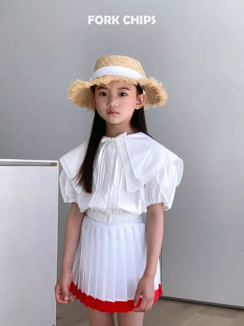 Fork Chips - Korean Children Fashion - #discoveringself - Jenny Sailor Blouse
