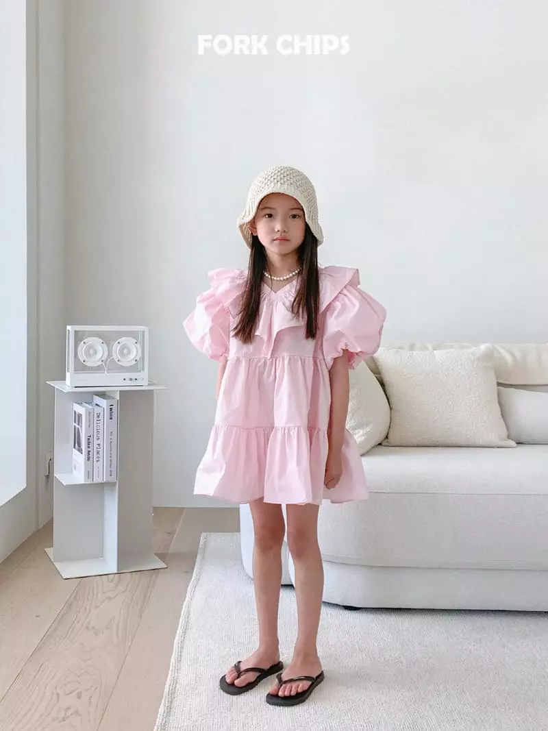 Fork Chips - Korean Children Fashion - #fashionkids - French One-piece