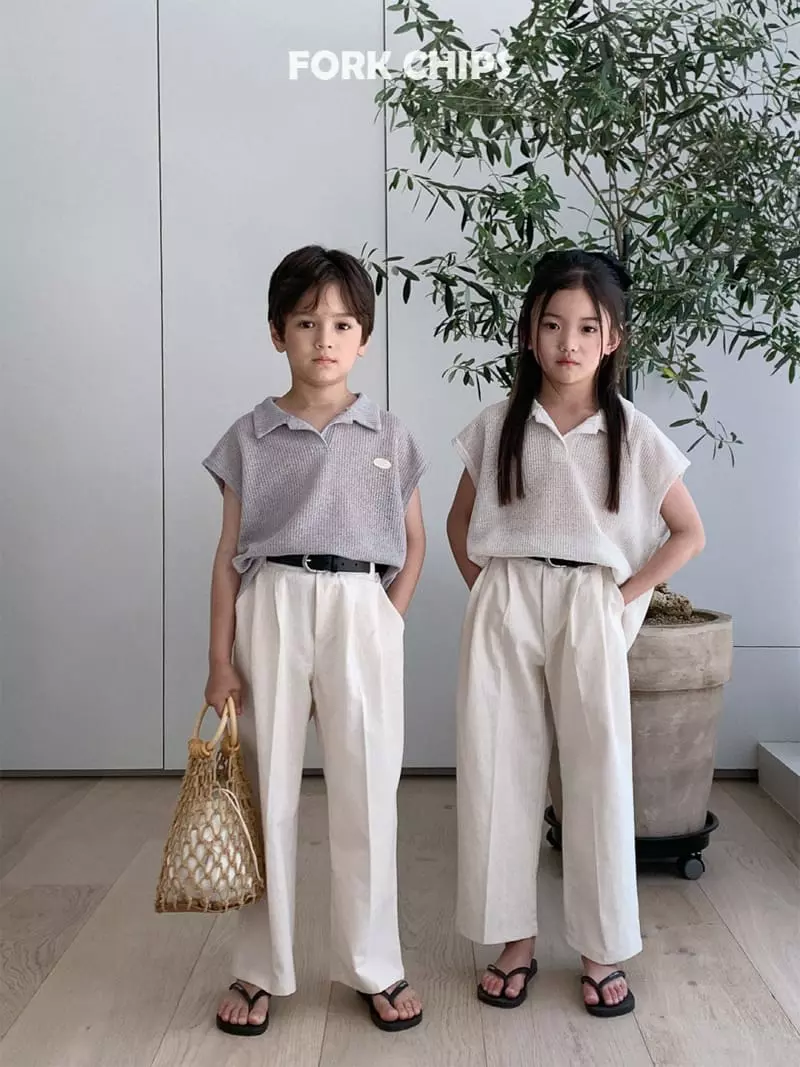 Fork Chips - Korean Children Fashion - #fashionkids - Coconut Sleeveless - 12