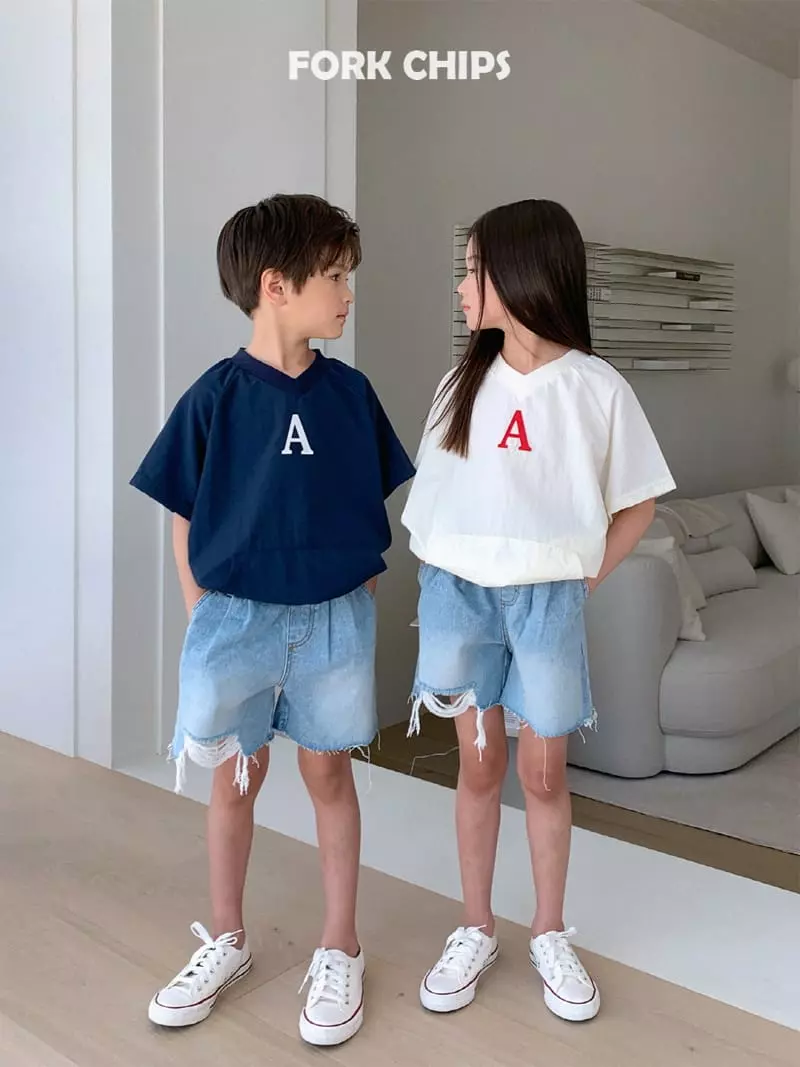 Fork Chips - Korean Children Fashion - #fashionkids - Abec Pocket Tee - 11