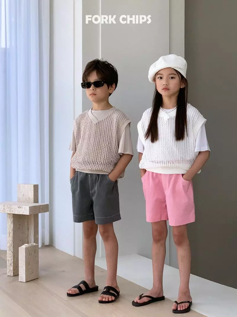 Fork Chips - Korean Children Fashion - #fashionkids - Herry Pigment Shorts - 5