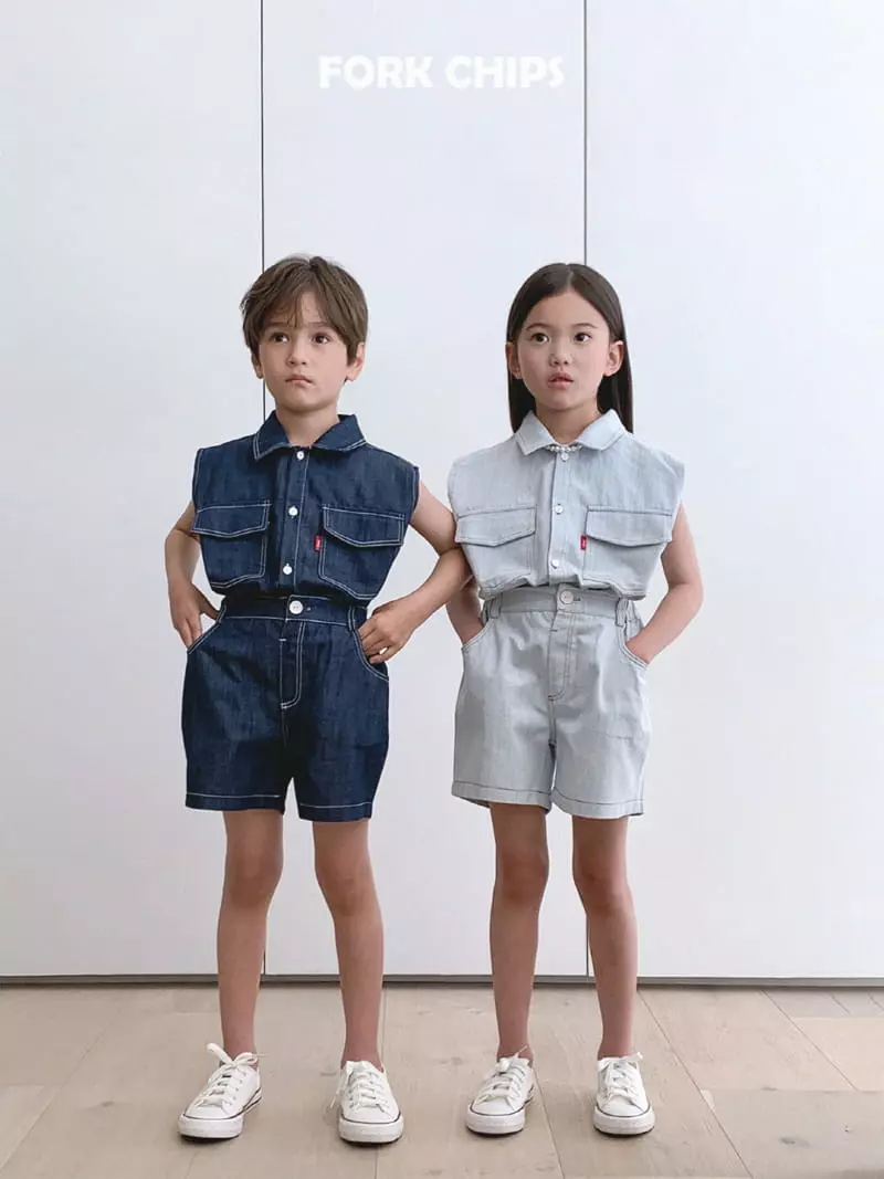 Fork Chips - Korean Children Fashion - #kidsshorts - Reverse Stitch Shorts - 3