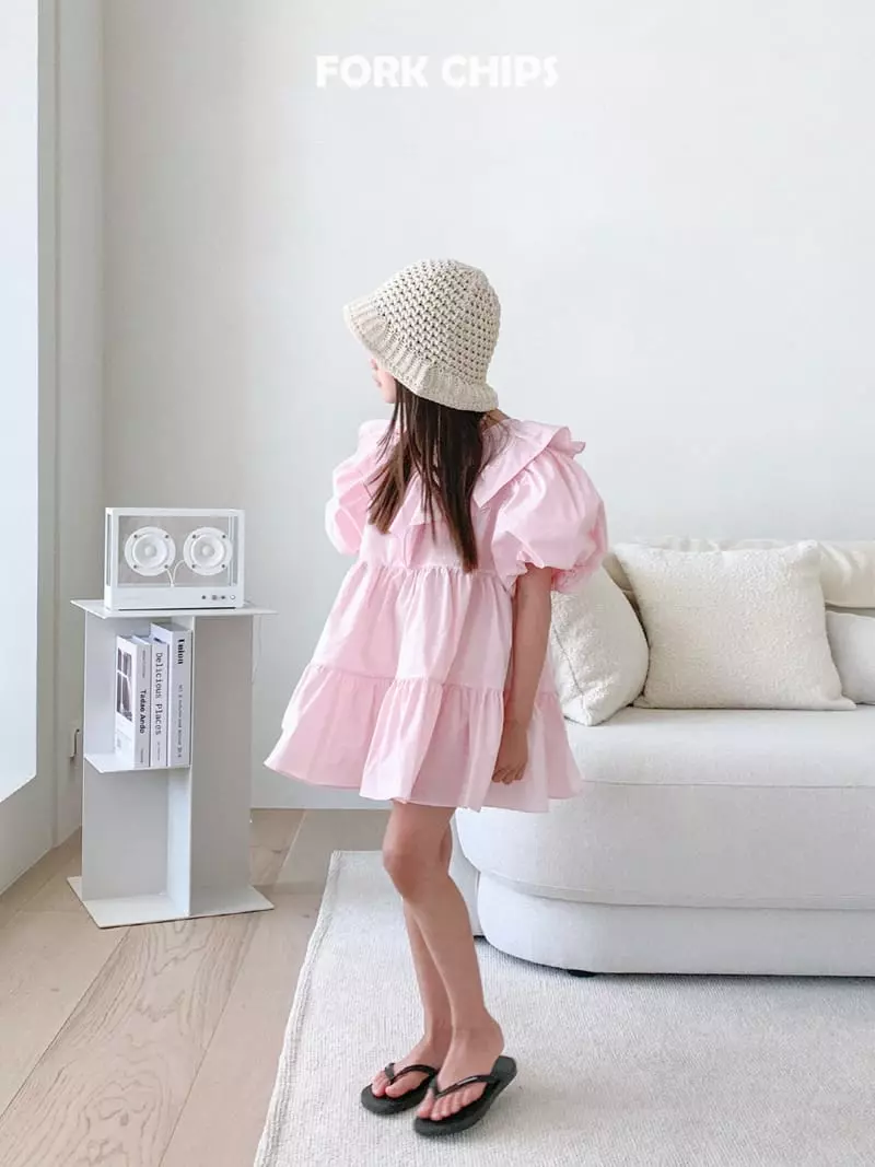 Fork Chips - Korean Children Fashion - #kidsstore - French One-piece - 3