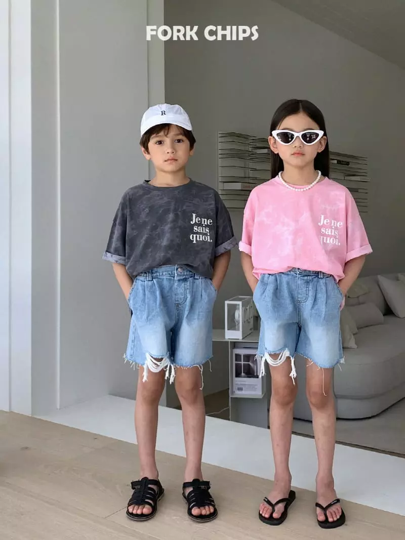 Fork Chips - Korean Children Fashion - #kidsstore - Jeje Water Paint Tee