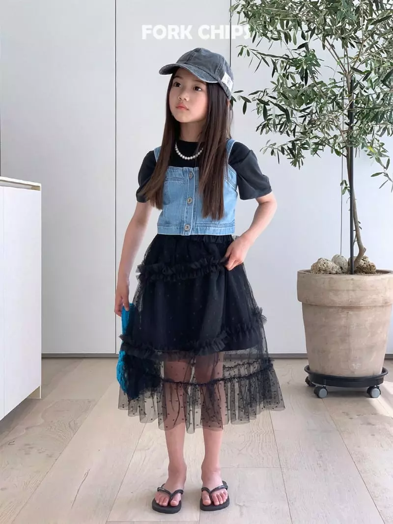 Fork Chips - Korean Children Fashion - #kidsstore - Waltz Skirt - 8