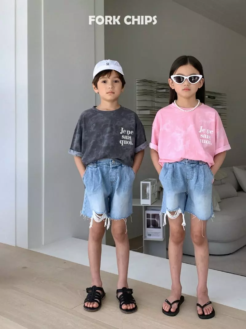 Fork Chips - Korean Children Fashion - #kidzfashiontrend - Jeje Water Paint Tee - 2