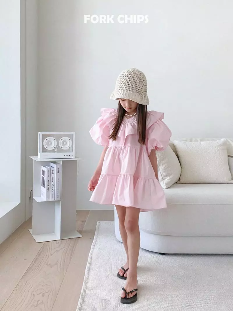 Fork Chips - Korean Children Fashion - #littlefashionista - French One-piece - 6