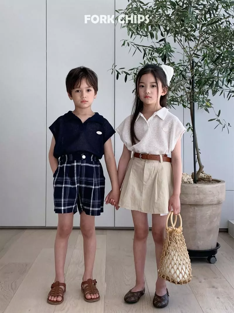 Fork Chips - Korean Children Fashion - #littlefashionista - Coconut Sleeveless