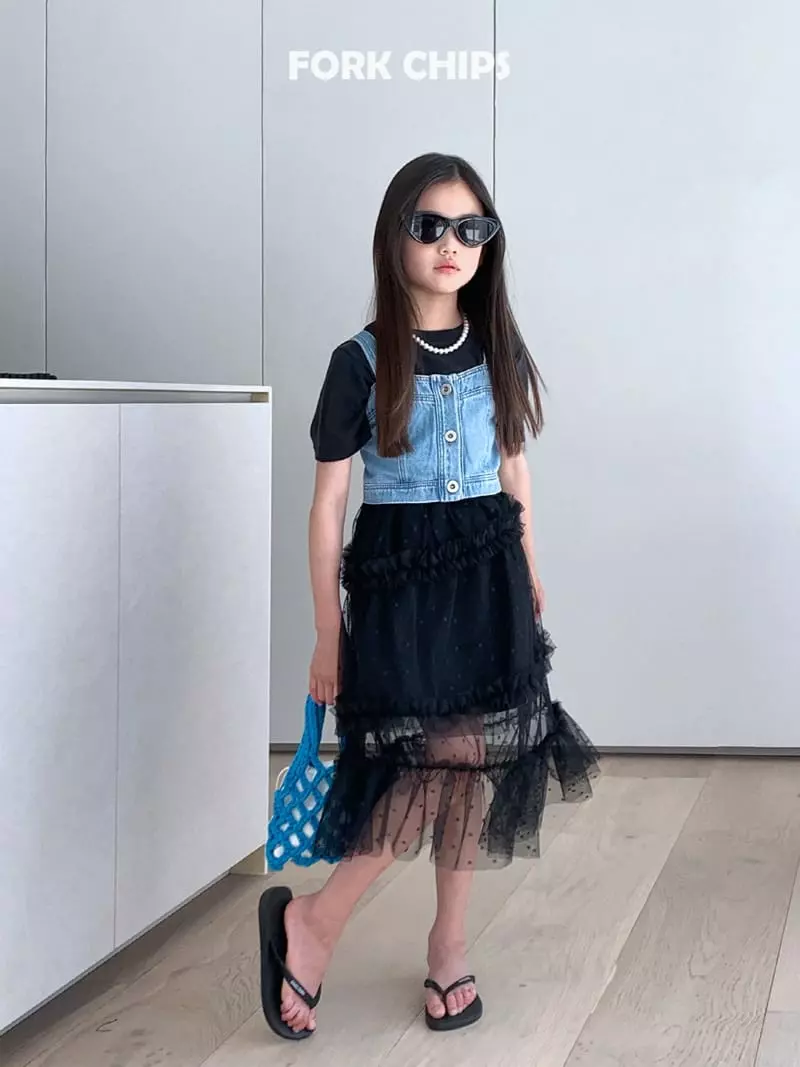 Fork Chips - Korean Children Fashion - #littlefashionista - Waltz Skirt - 11