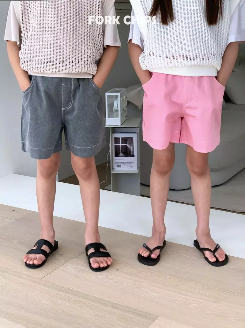 Fork Chips - Korean Children Fashion - #littlefashionista - Herry Pigment Shorts - 10