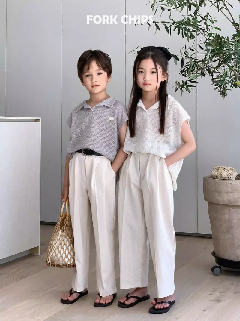 Fork Chips - Korean Children Fashion - #magicofchildhood - Coconut Sleeveless - 2