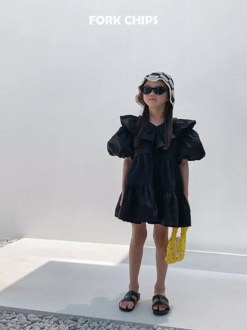 Fork Chips - Korean Children Fashion - #stylishchildhood - French One-piece - 12