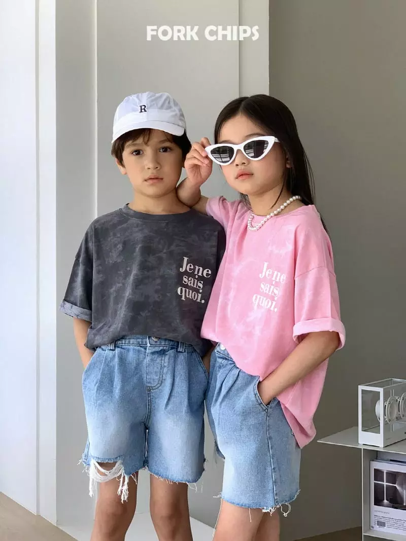 Fork Chips - Korean Children Fashion - #stylishchildhood - Jeje Water Paint Tee - 10