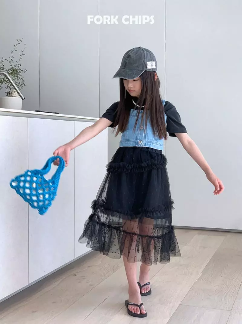 Fork Chips - Korean Children Fashion - #stylishchildhood - Waltz Skirt