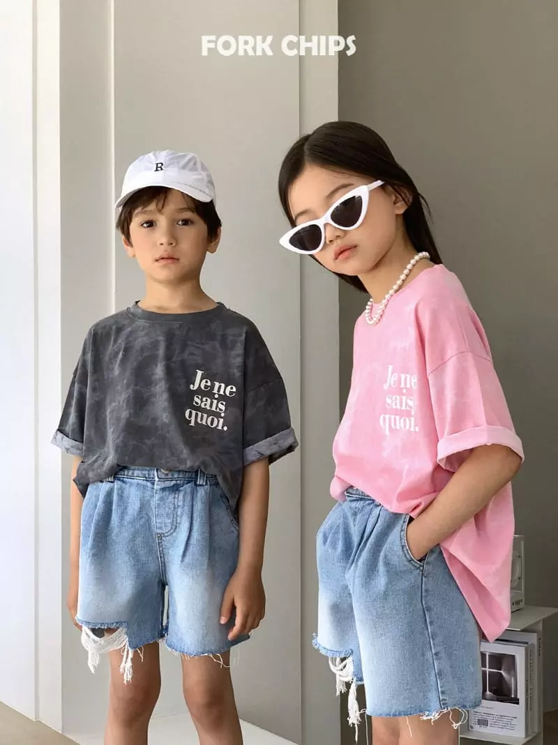 Fork Chips - Korean Children Fashion - #toddlerclothing - Jeje Water Paint Tee - 9