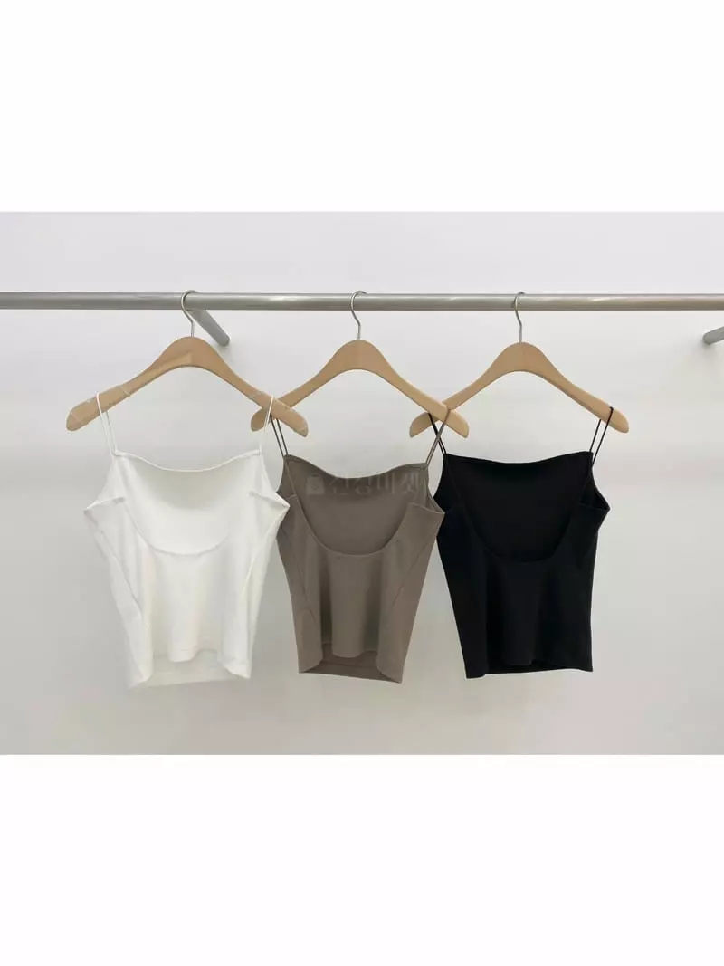 Gallery - Korean Women Fashion - #momslook - Rib String Sleeveless