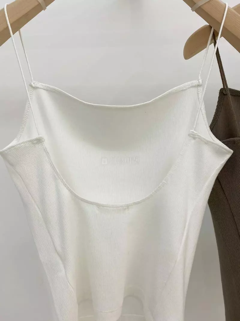 Gallery - Korean Women Fashion - #momslook - Rib String Sleeveless - 3