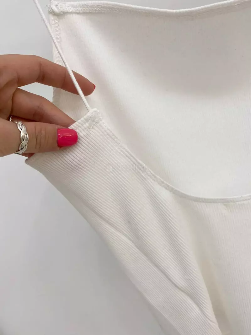 Gallery - Korean Women Fashion - #momslook - Rib String Sleeveless - 4