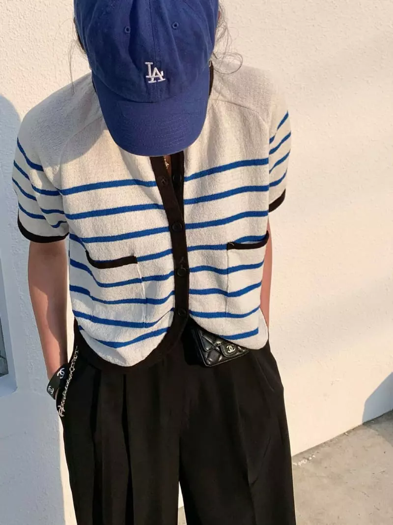Gentlewoman - Korean Women Fashion - #vintagekidsstyle - Stripes Cardigan - 2