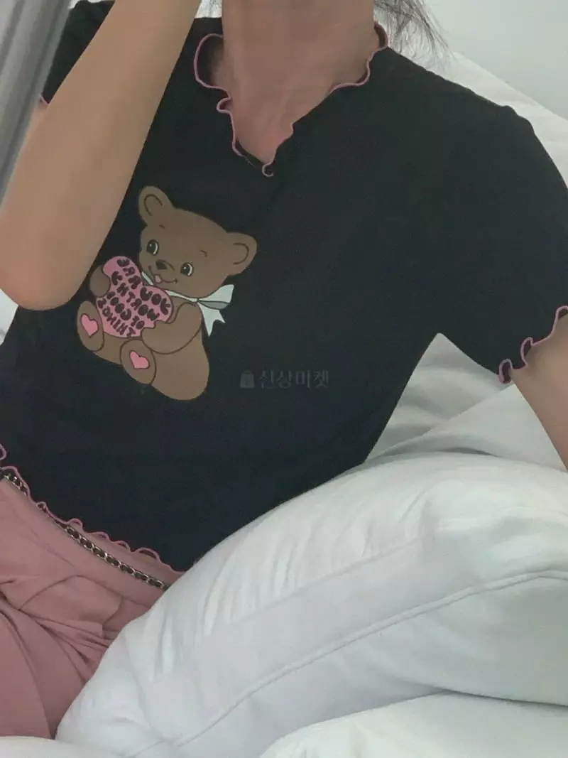 Gentlewoman - Korean Women Fashion - #momslook - Love Bear Tee - 4