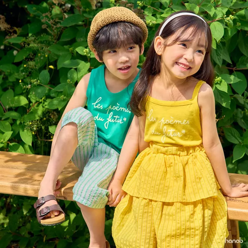 Hanab - Korean Children Fashion - #Kfashion4kids - Sunset Top Bottom Set Skirt Set - 11