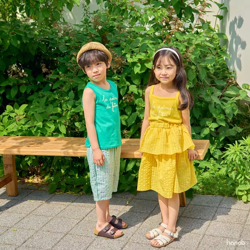 Hanab - Korean Children Fashion - #discoveringself - Sunset Top Bottom Set Skirt Set - 6