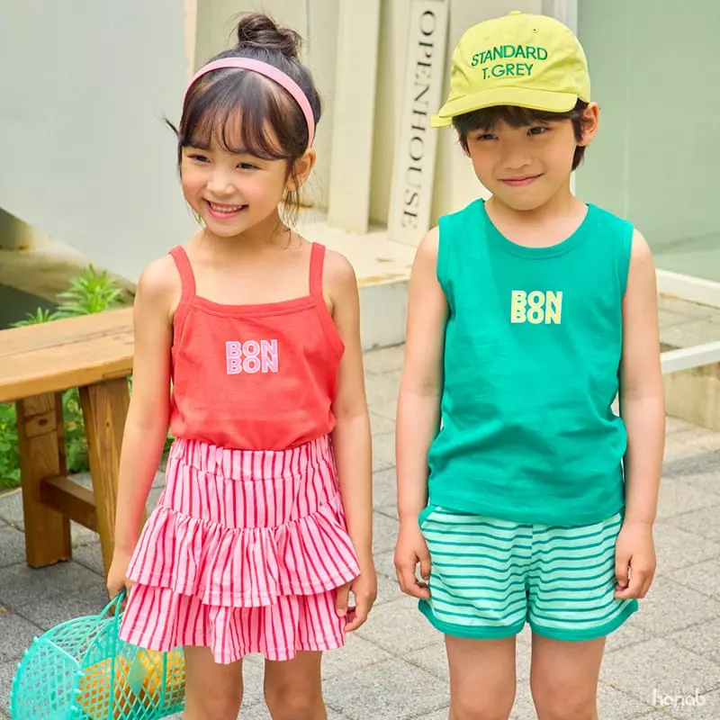 Hanab - Korean Children Fashion - #discoveringself - Bonbon Top Bottom Set - 5