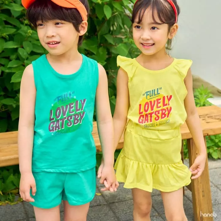 Hanab - Korean Children Fashion - #discoveringself - Gatsby Top Bottom Set - 8