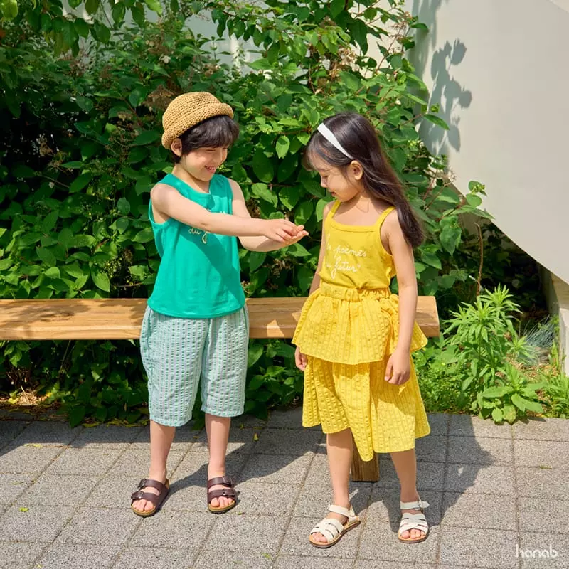 Hanab - Korean Children Fashion - #fashionkids - Sunset Top Bottom Set Skirt Set - 7