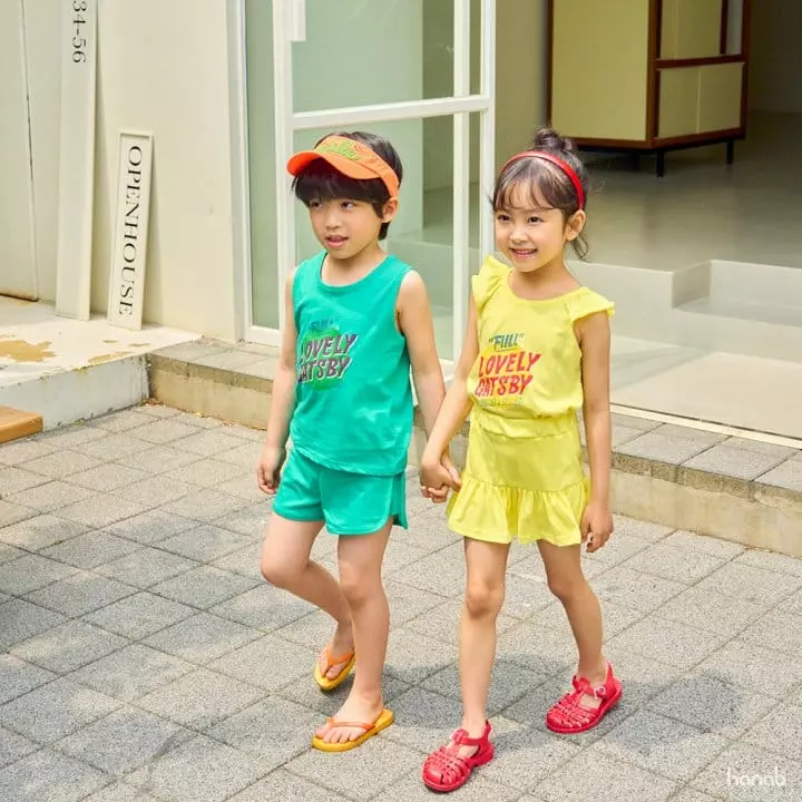 Hanab - Korean Children Fashion - #fashionkids - Gatsby Top Bottom Set - 9