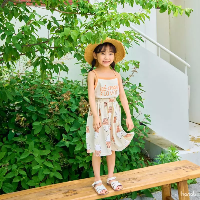 Hanab - Korean Children Fashion - #kidsshorts - Ice Cream Top Bottom Set - 10