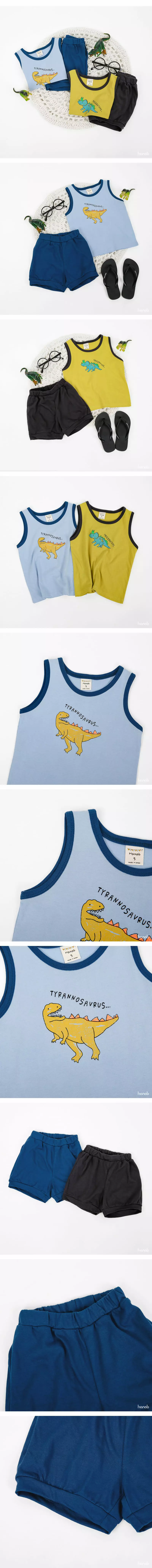 Hanab - Korean Children Fashion - #kidsstore - Saurus Top Bottom Set - 3